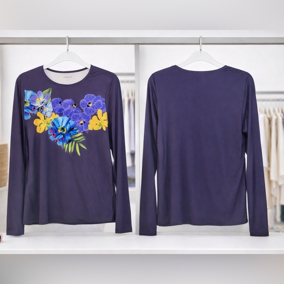 Lands' End Other - NWOT Lands' End Women's Vibrant Floral Long Sleeve Swim Top/ Rash Guard UPF 50